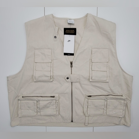 Nike Life Utility Vest Beige Authentic Men's Size XL FN3214-104 New - Picture 1 of 10